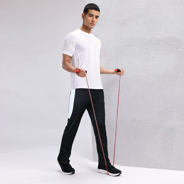 2672-FX Dry Fit Side Panel Men Trouser-FX004-Black White