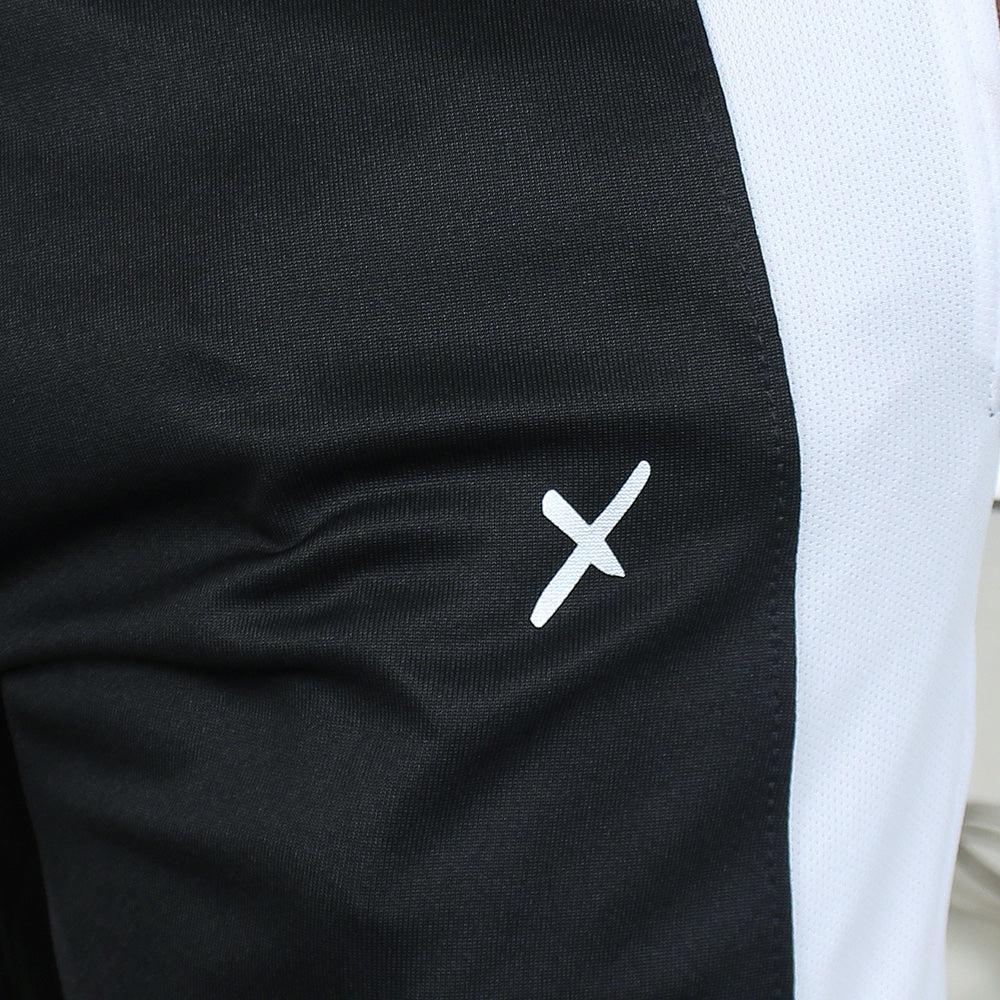 2672-FX Dry Fit Side Panel Men Trouser-FX004-Black White