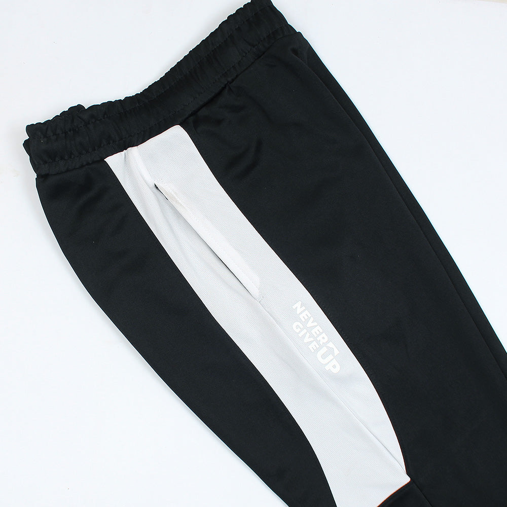2672-FX Dry Fit Side Panel Men Trouser-FX004-Black White