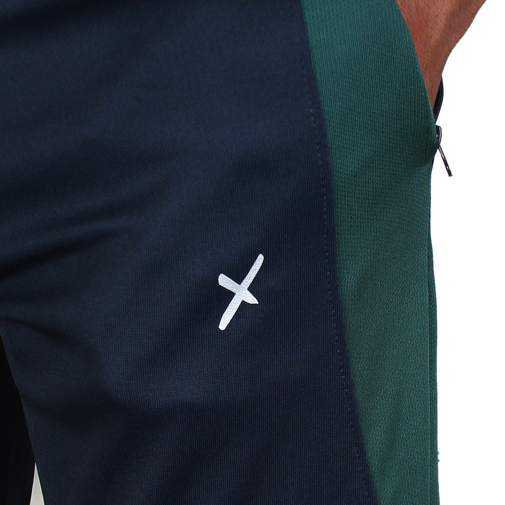 2672-FX Dry Fit Side Panel Men Trouser-FX004-Navy Green