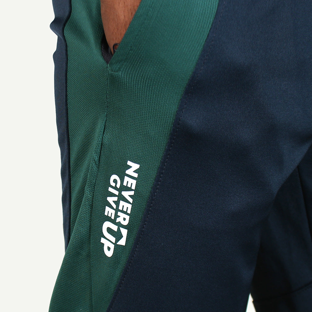 2672-FX Dry Fit Side Panel Men Trouser-FX004-Navy Green
