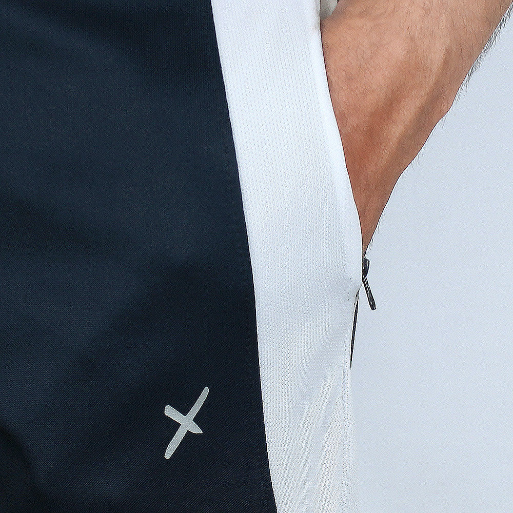 2672-FX Dry Fit Side Panel Men Trouser-FX004-Navy White