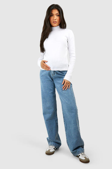 BH Long Sleeve Funnel Neck T-shirt Women-2501-White