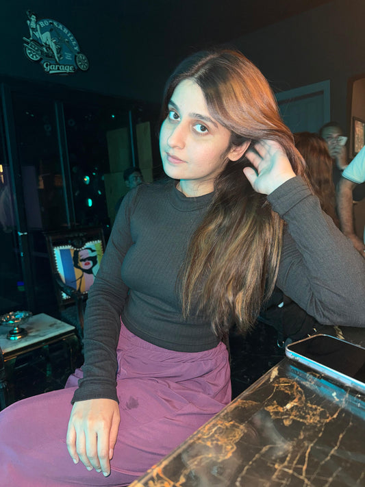 Full Sleeve High Neck CropTop Isawitfirst-2290-Fx1034