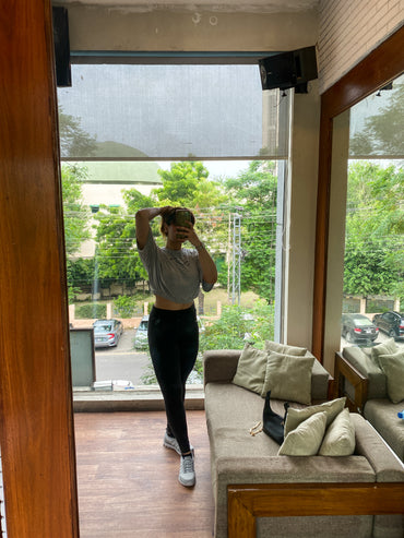 2701-Joma Croptop T Shirt Women-Grey