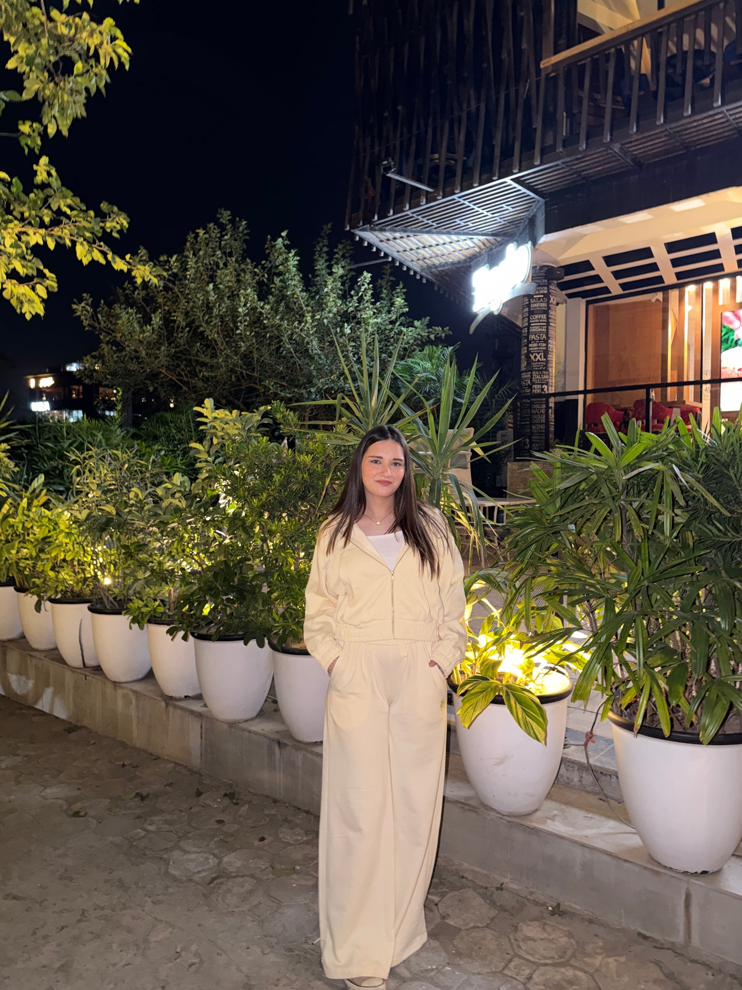 2754-Osk Women Tracksuit-Cream Beige