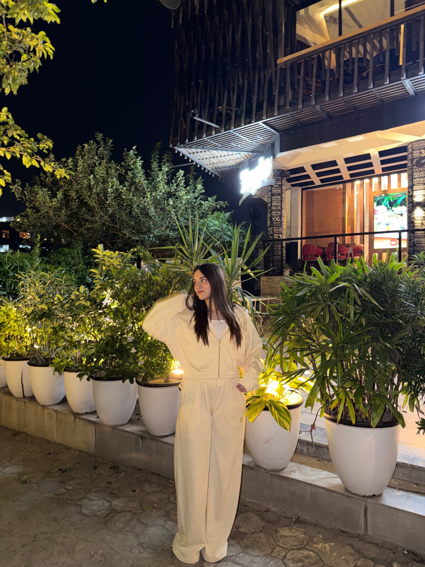 2754-Osk Women Tracksuit-Cream Beige