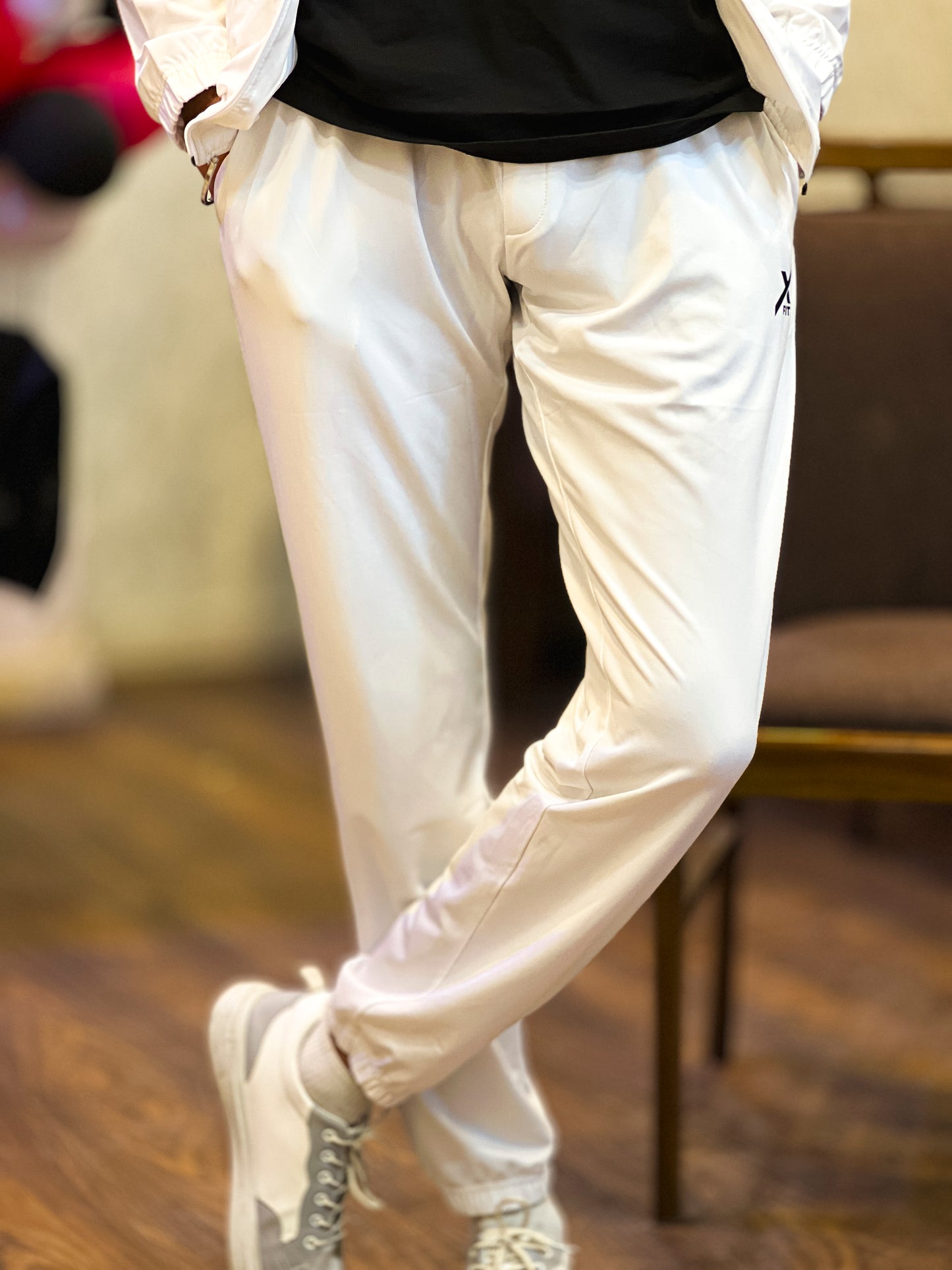 X-Fit Panel Zipper Tracksuit For Men-2581-White