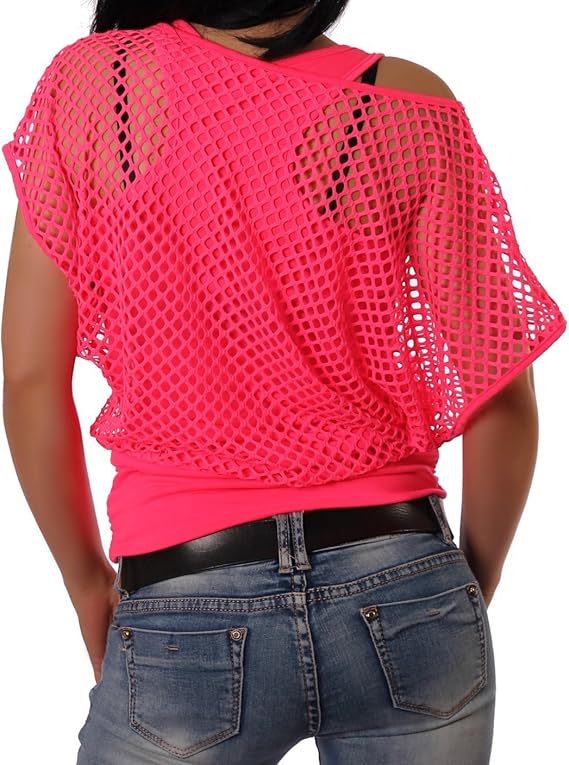 Mesh Summer's Top For Women-2451-Pink