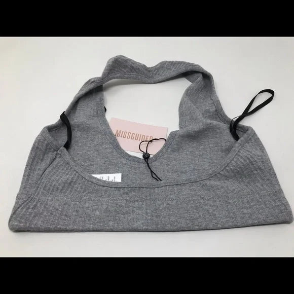 Missguided HalterNeck Bralet-2246-Grey