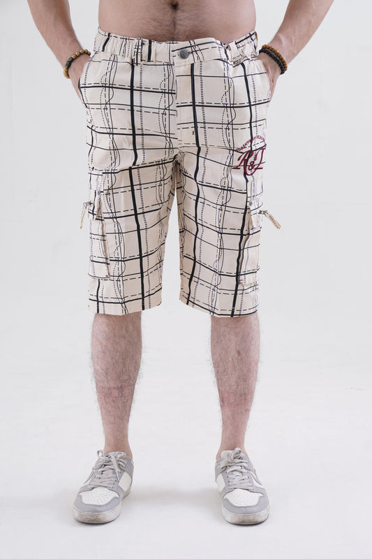 Raff & Taff Bermuda Shorts For Men-RT001-2626 Beige