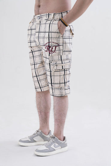 Raff & Taff Bermuda Shorts For Men-RT001-2626 Beige