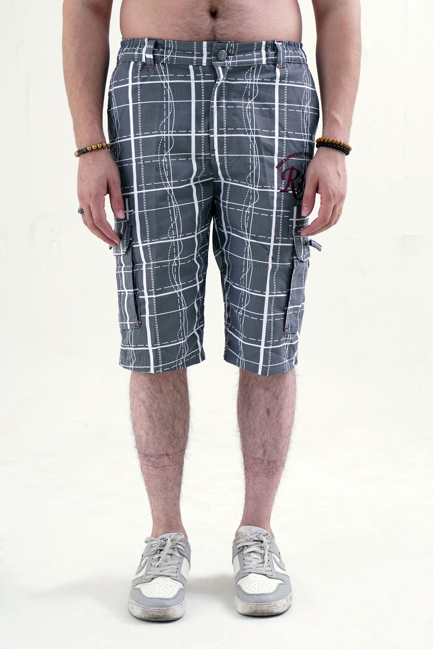 Raff & Taff Bermuda Shorts For Men-RT001-2626 Grey