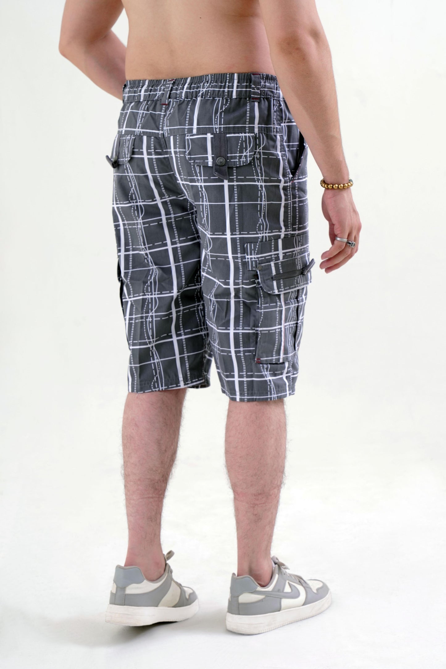 Raff & Taff Bermuda Shorts For Men-RT001-2626 Grey