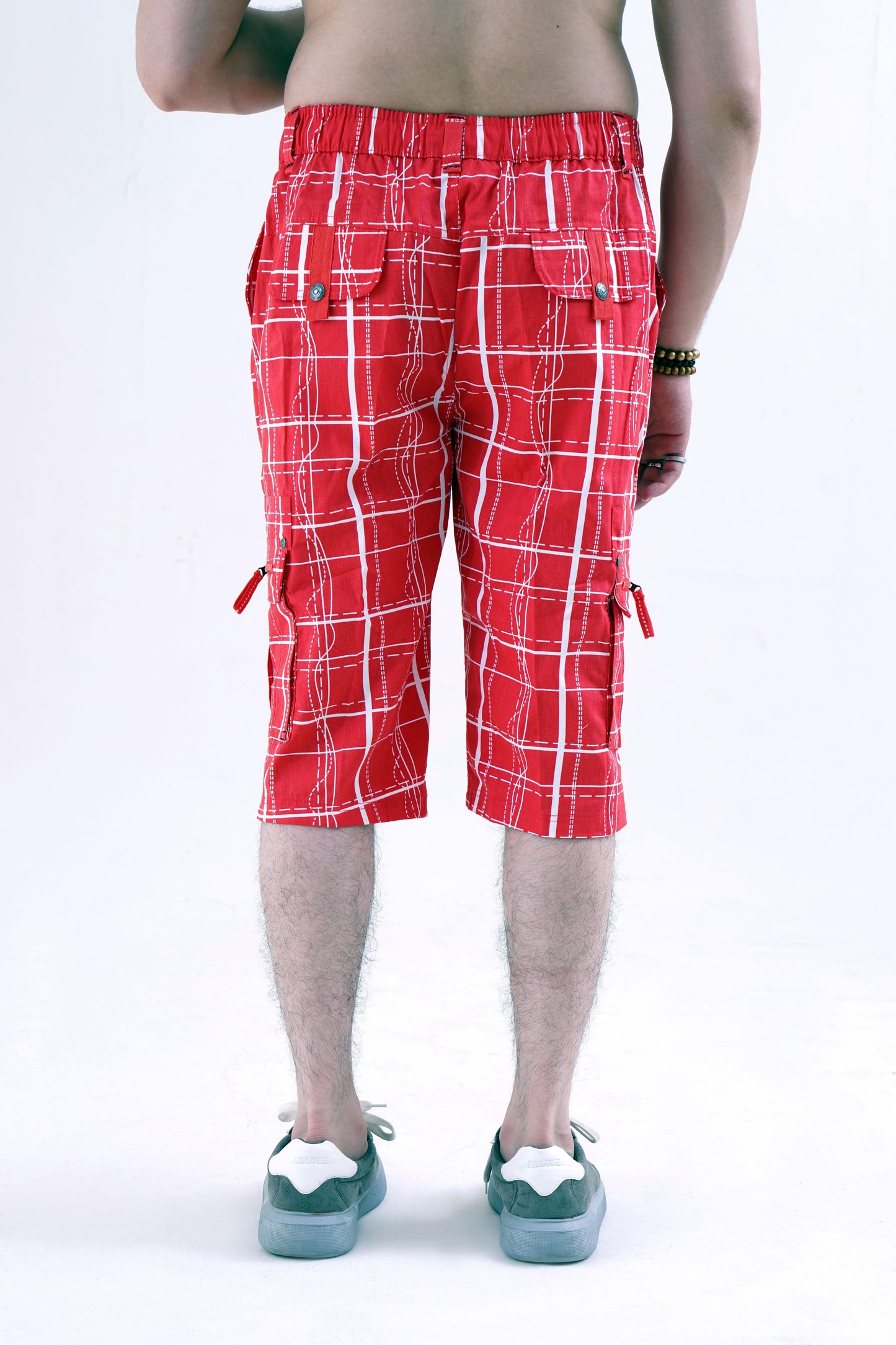 Raff & Taff Bermuda Shorts For Men-RT001-2626 Red