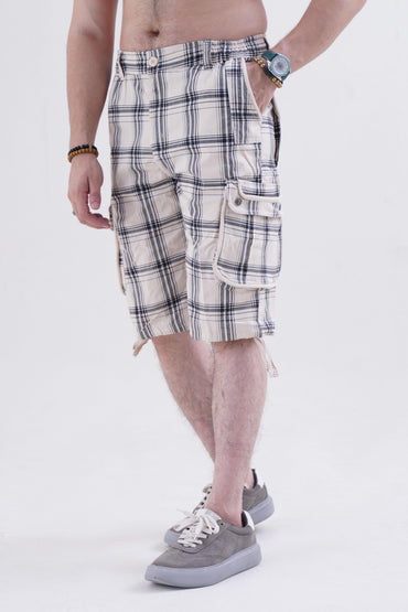 Raff & Taff Bermuda Shorts For Men-RT665-2627 Beige