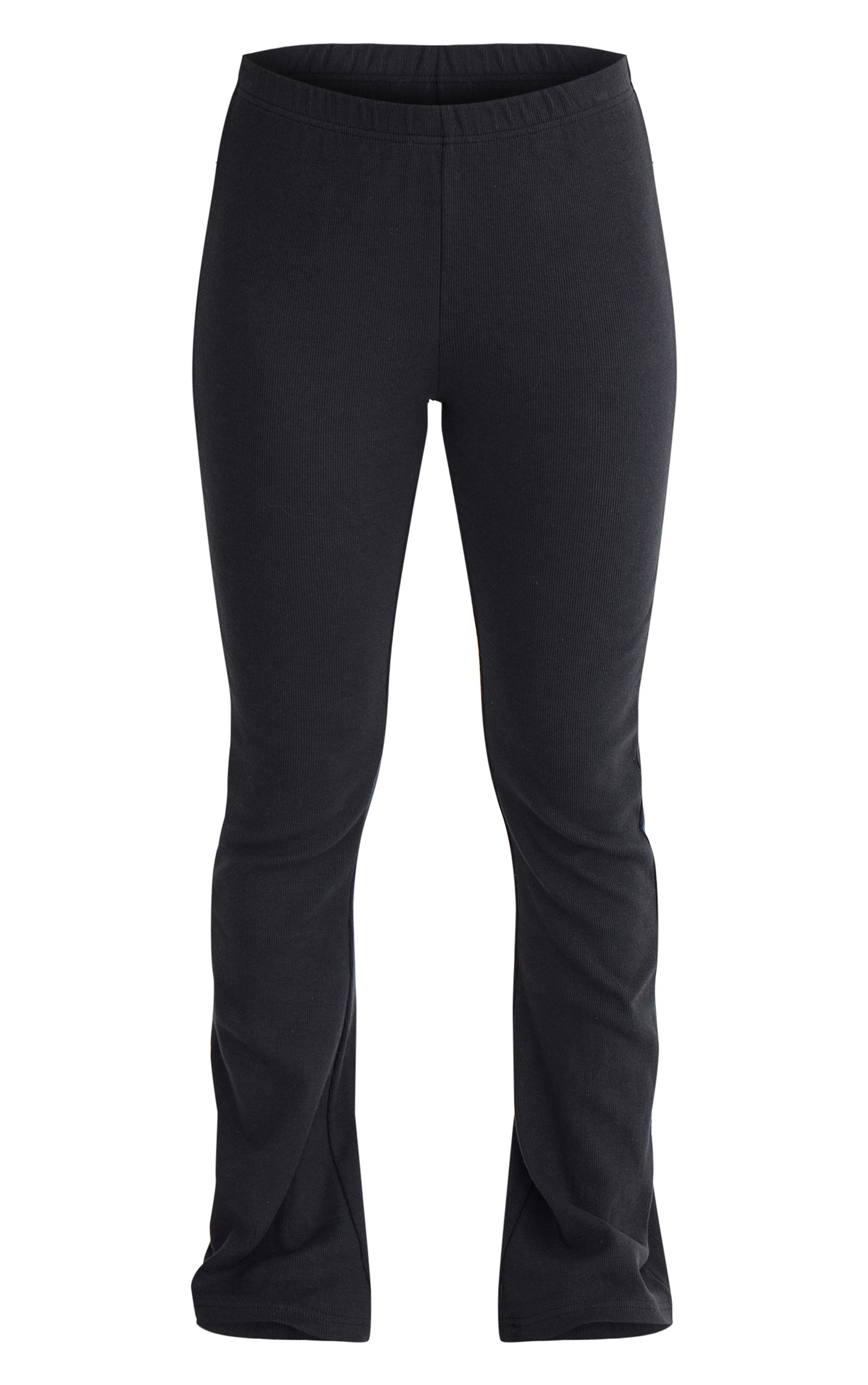 2669-Ribbed Elasticated Skinny Flare Trousers
