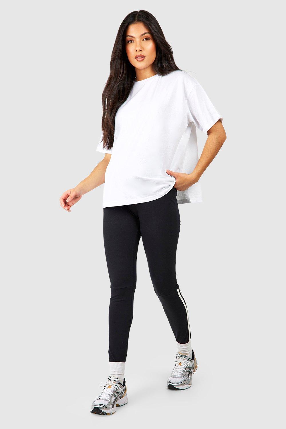 BH Maternity Side Strip Basic Leggings-2348-Black