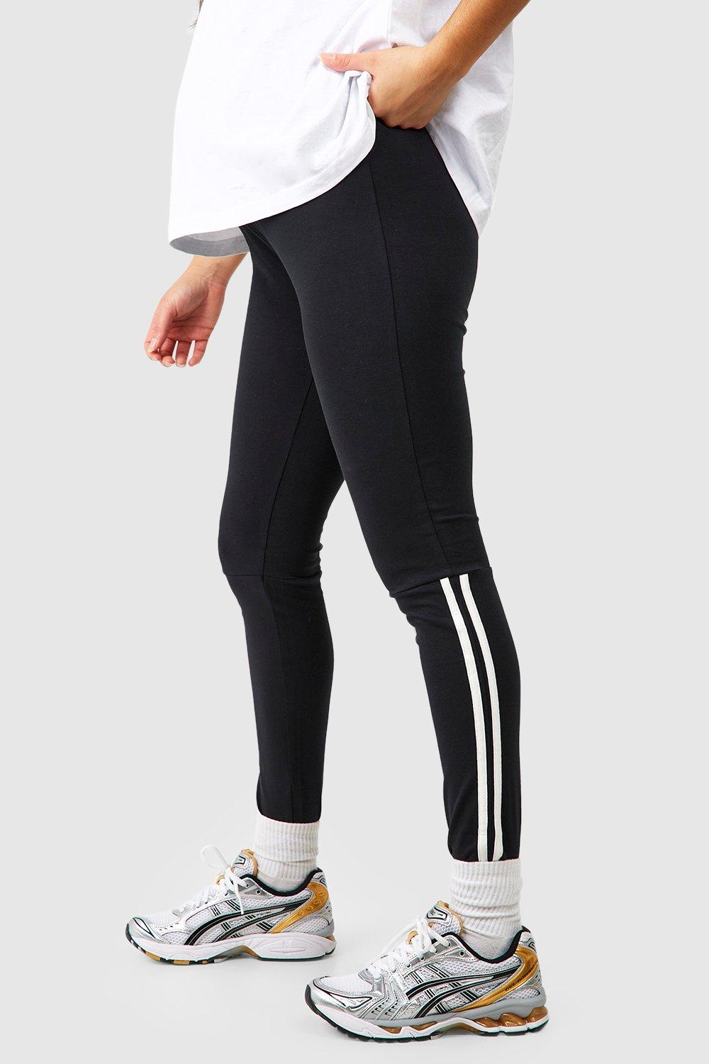 BH Maternity Side Strip Basic Leggings-2348-Black