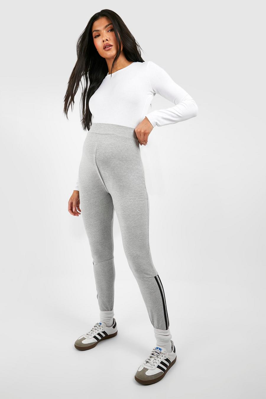 Boohoo Maternity Side Strip Basic Leggings-2348-Grey