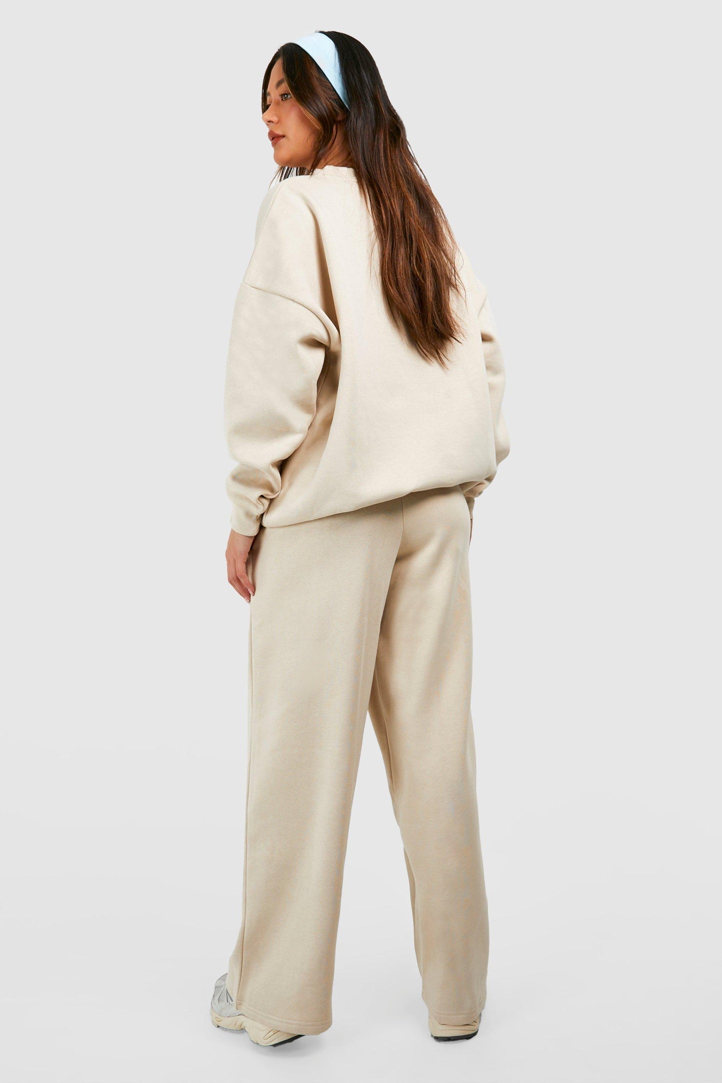Dsgn Studio Applique Straight Leg Jogger For Women-Bho-2382-Stone