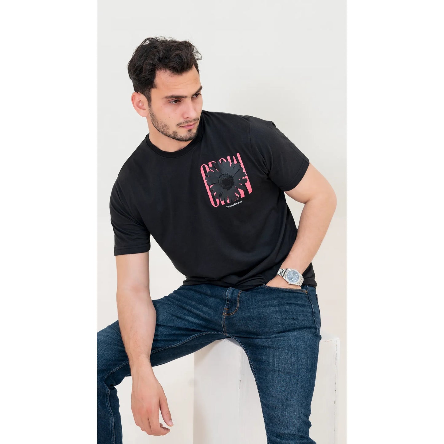 X-Fit Sunflower Graphic T-Shirt For Men-2361