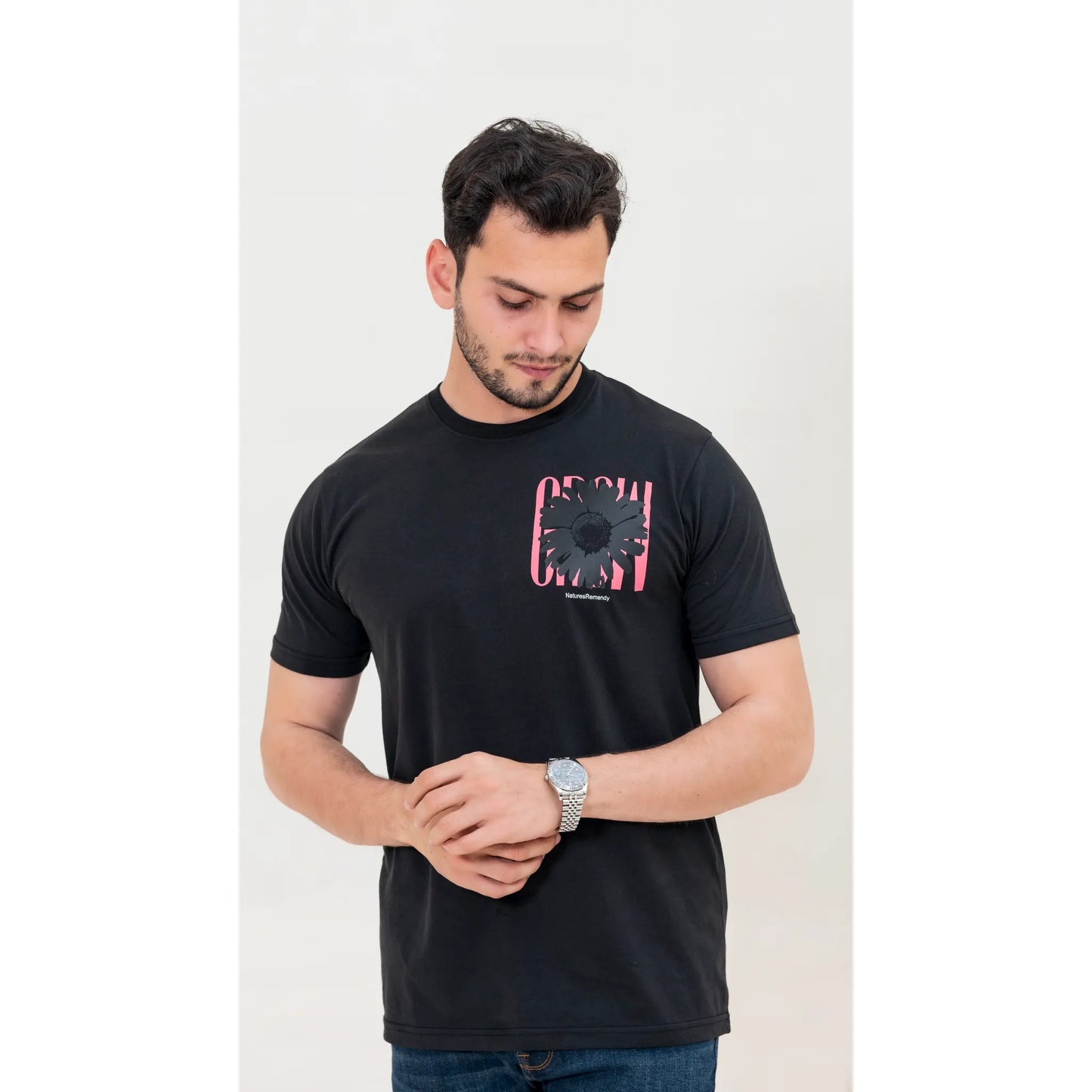 X-Fit Sunflower Graphic T-Shirt For Men-2361