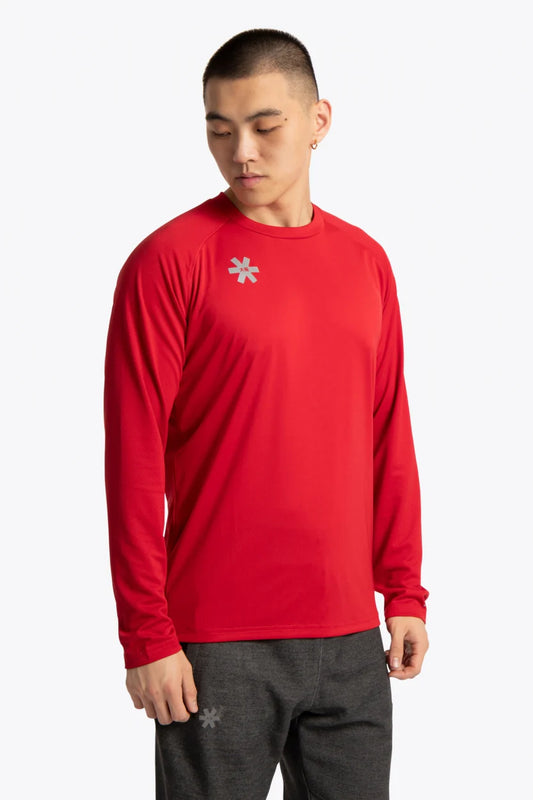 2728-Osk Men Training Full Sleeve Shirt-Red