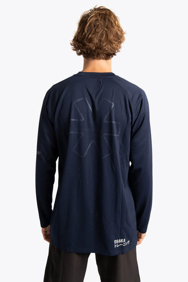 2728-Osk Men Training Full Sleeve Shirt-Navy