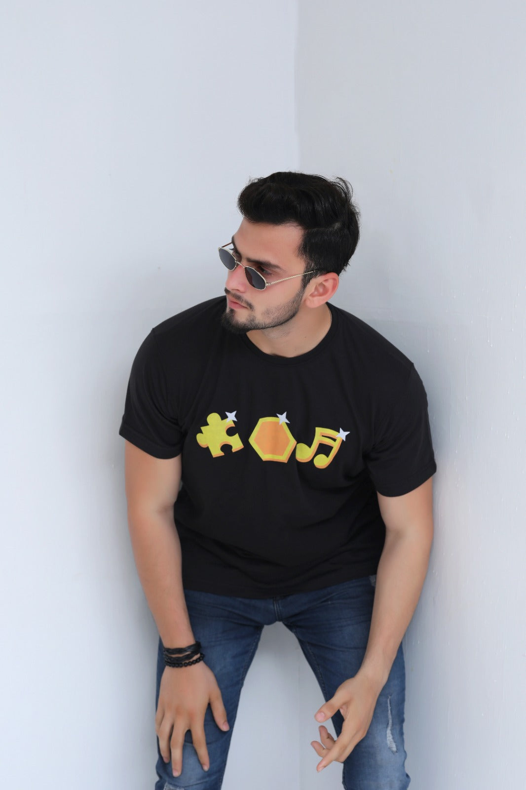 Instrument Printed T-Shirt For Men-0045