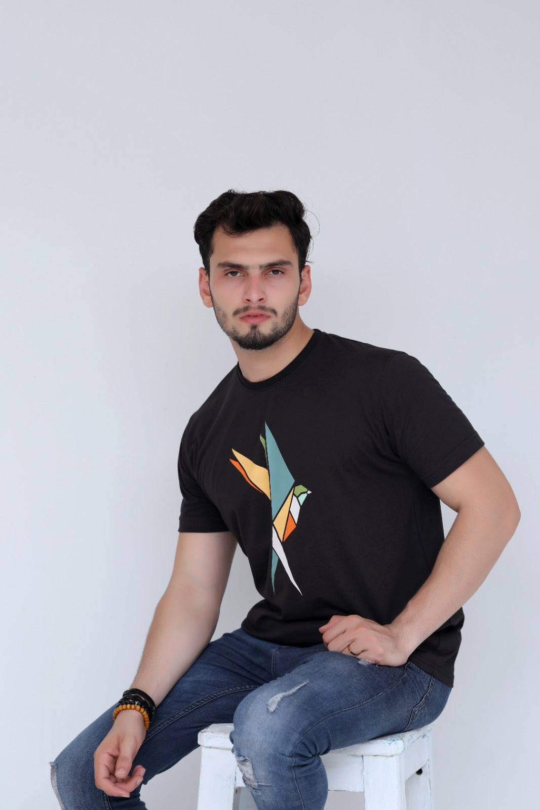 Bird Printed T-Shirt For Men-0040