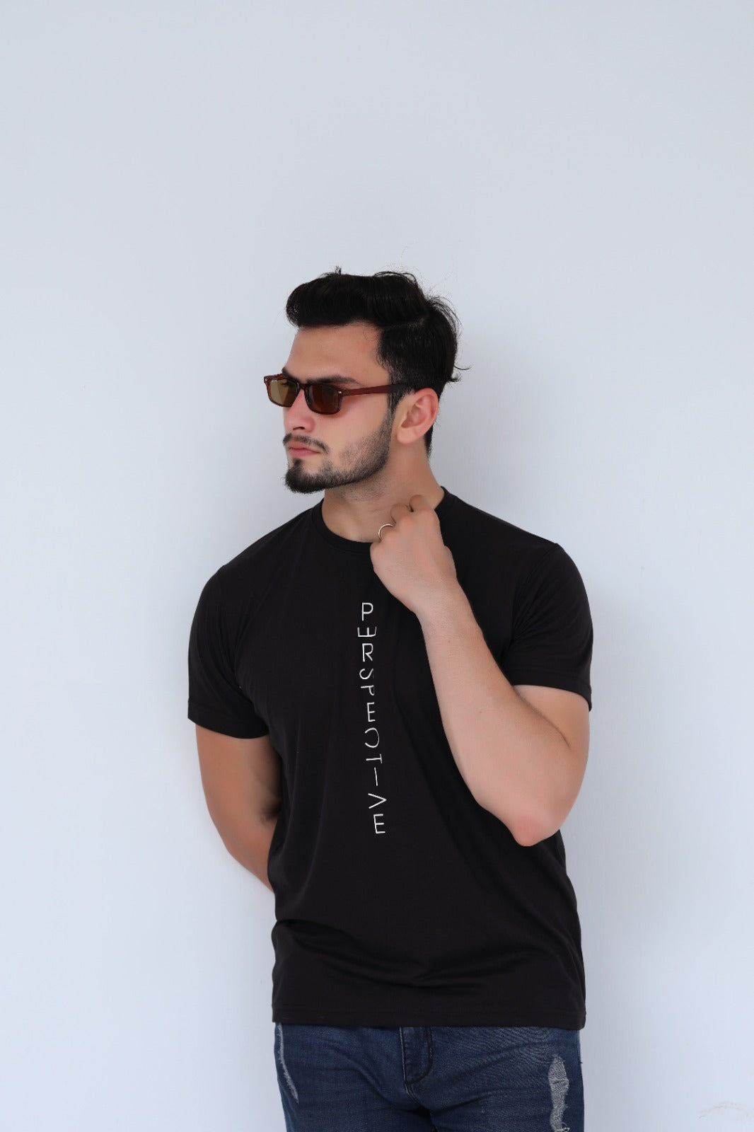 Perspective Printed T-Shirt For Men-0047