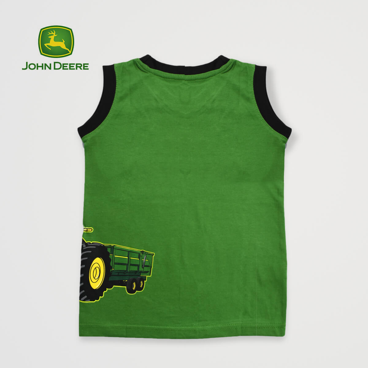 John Deere Tractor Printed Boys Tank Top-KTNKTP-2172-Green