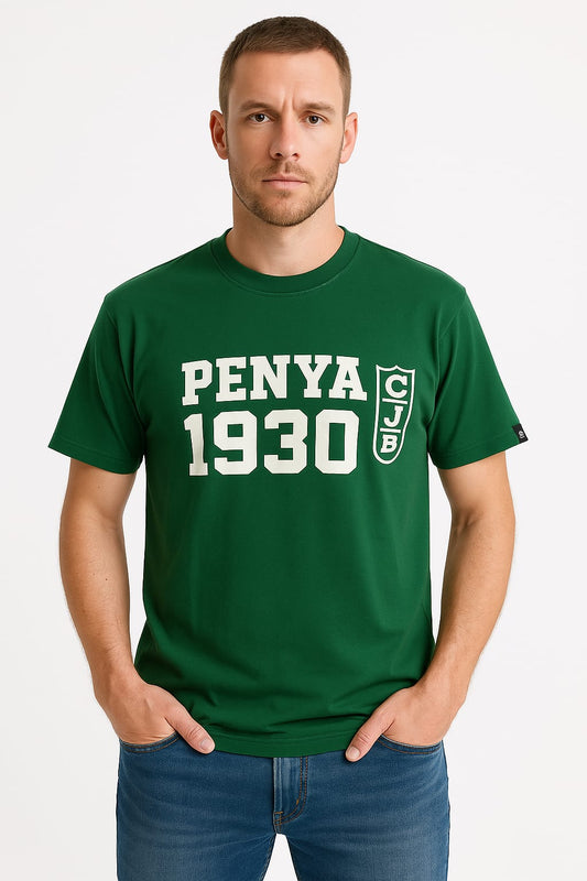 2693-Joma CJB Penya 1930 Print T Shirt-Green Beige