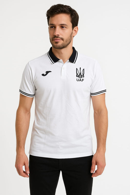 2692-Joma Ukraine Polo Shirt Men-White