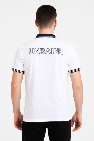 2692-Joma Ukraine Polo Shirt Men-White