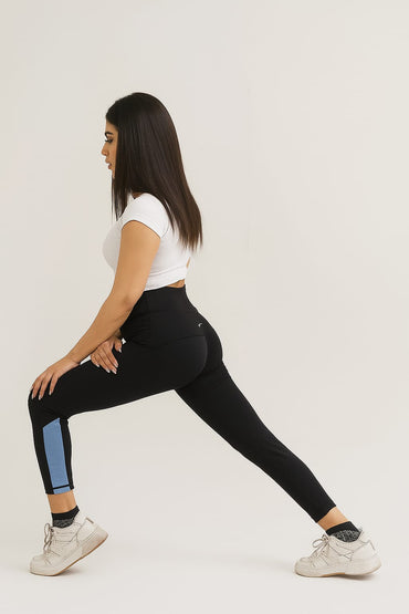 2517-Falcon Activewear Leggings For Gym/Yoga-FX 1084-Black Sky