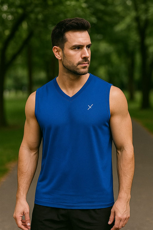 Cflex Activewear V-Neck TankTop-2453-Royal