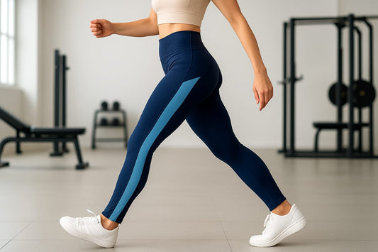 2696-Falcon ActiveWear Full Panel Leggings For Gym/Yoga-FX 1083-Navy Sky