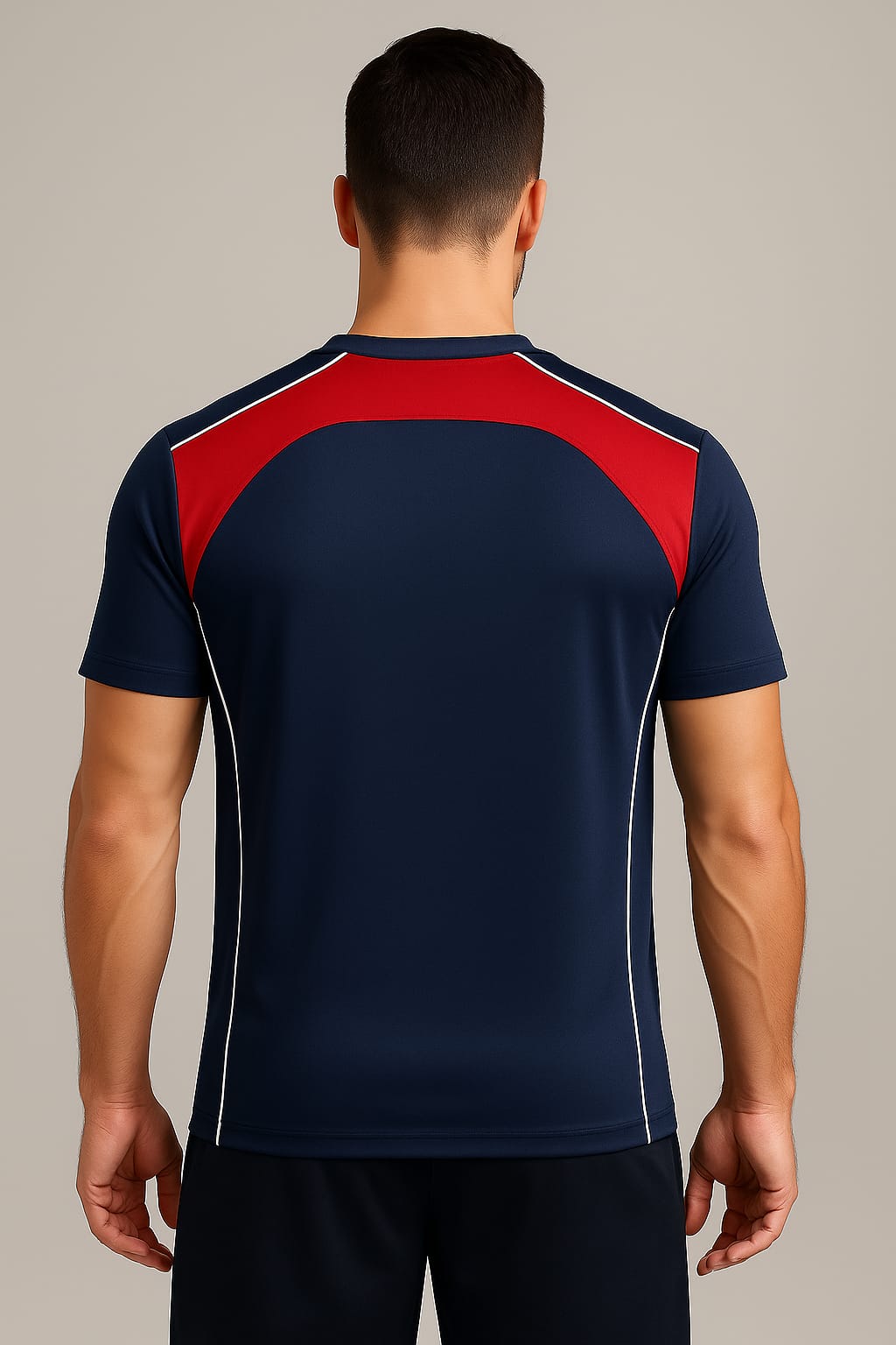 2698-Encore ZR-10 Activewear T-Shirt Navy Body With Diff Panel-Navy