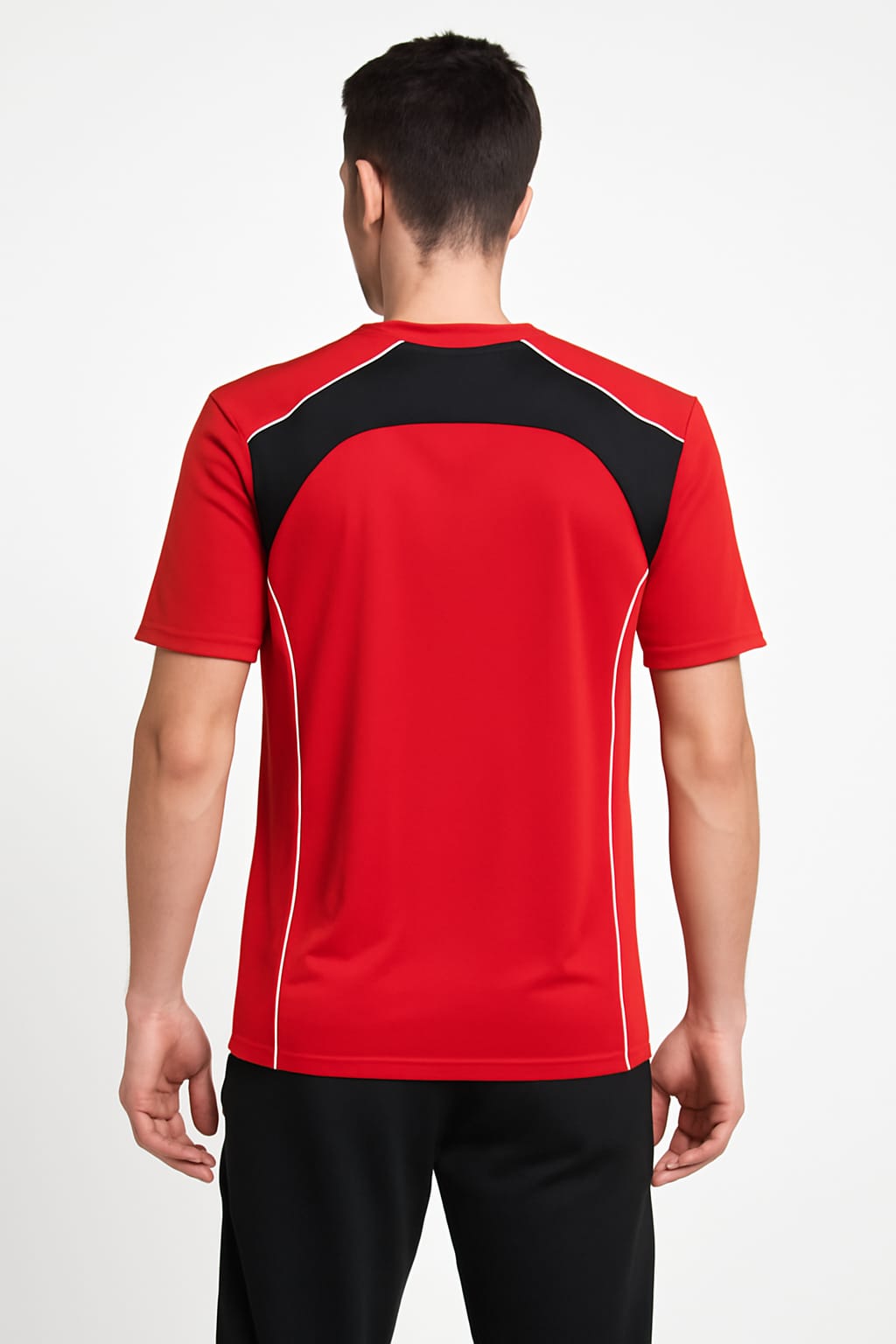 2698-Encore ZR-10 Activewaear T-Shirt Men-Red Black