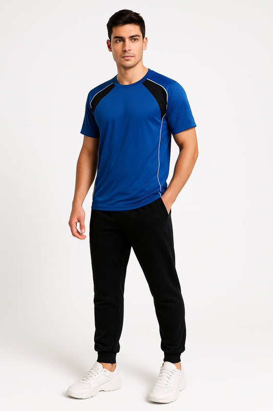 2698-Encore ZR-10 Activewaear T-Shirt Men-Royal Black