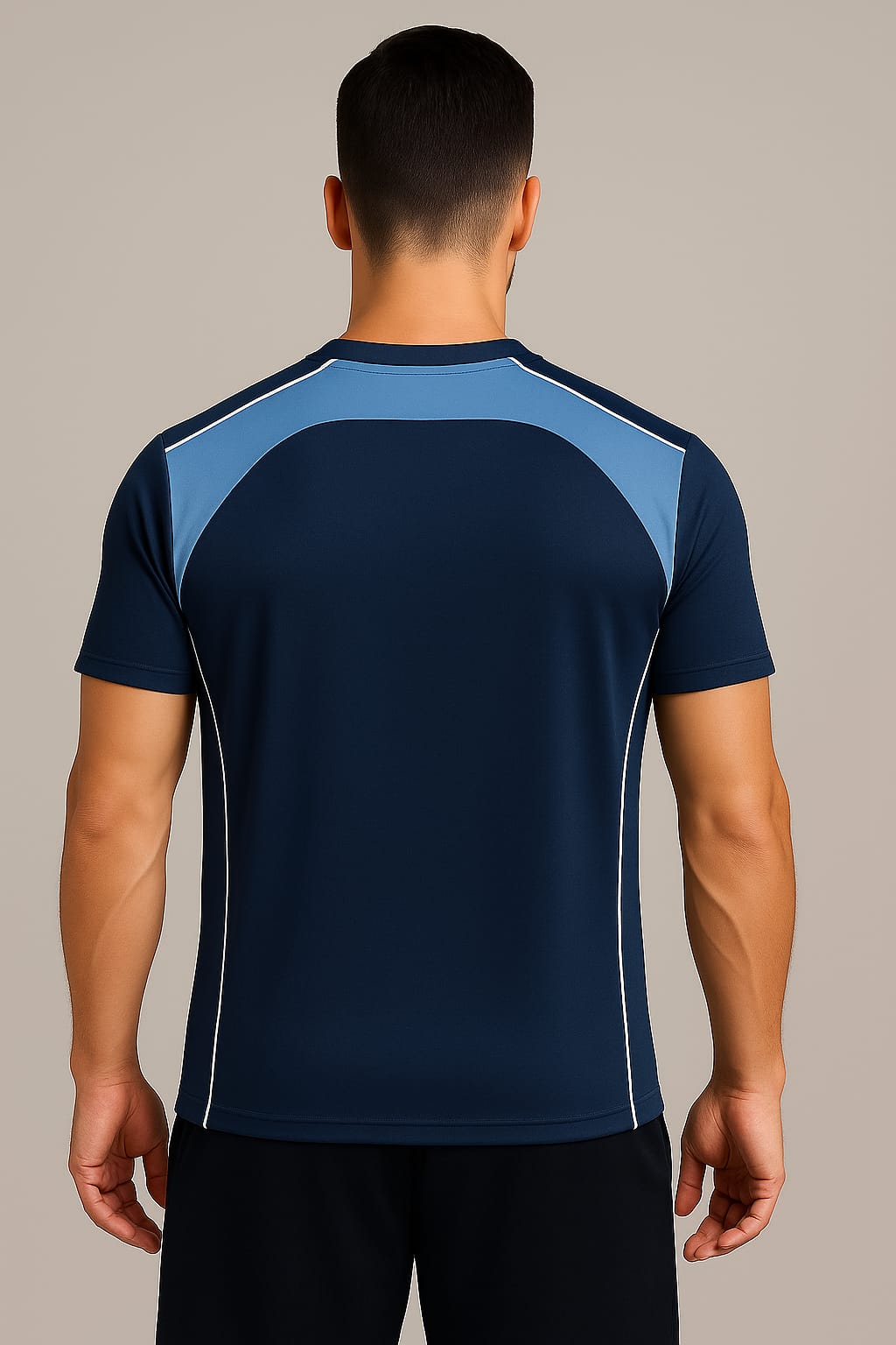 2698-Encore ZR-10 Activewear T-Shirt Navy Body With Diff Panel-Navy