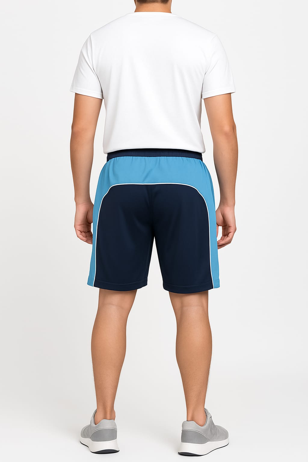 2697- Encore ZR-50 Plain And Emb Different Panel Short Men-Navy