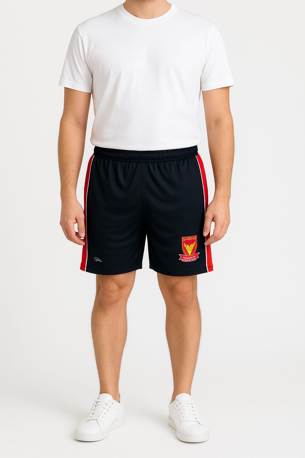 2697- Encore ZR-50 Plain And Emb Different Panel Short Men-Navy