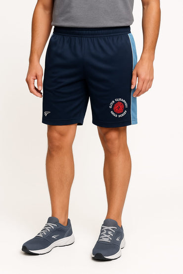 2697- Encore ZR-50 Plain And Emb Different Panel Short Men-Navy