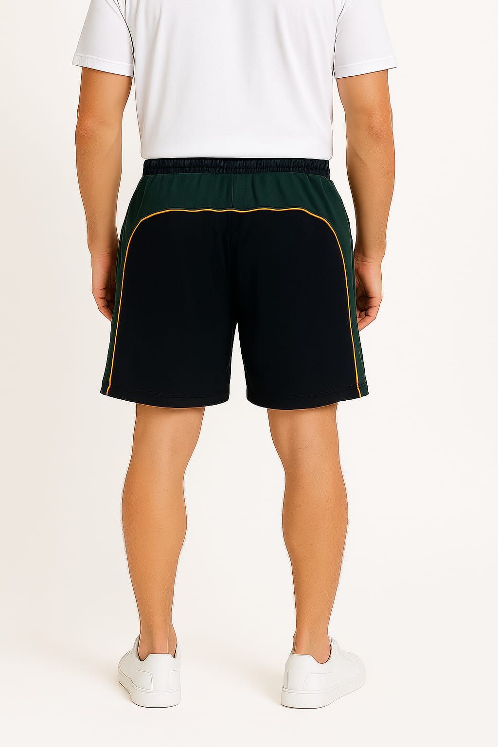 2697- Encore ZR-50 Plain And Emb Different Panel Short Men-Black
