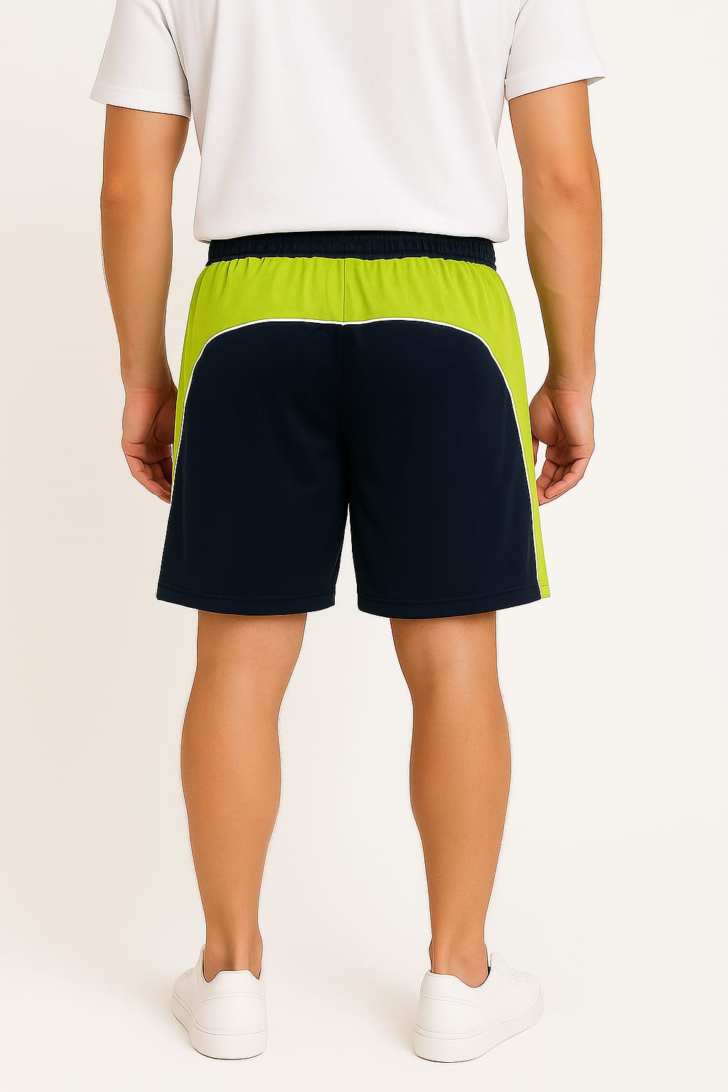 2697- Encore ZR-50 Plain And Emb Different Panel Short Men-Navy