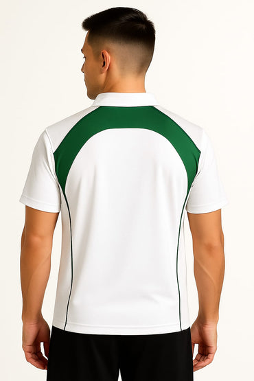 2699-Encore ZR-20 Activewear Polo Shirt Men-White Green