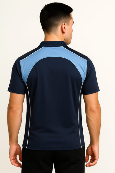 2699-Encore ZR-20 Activewear Polo Shirt Navy Body With Diff Panel-Navy